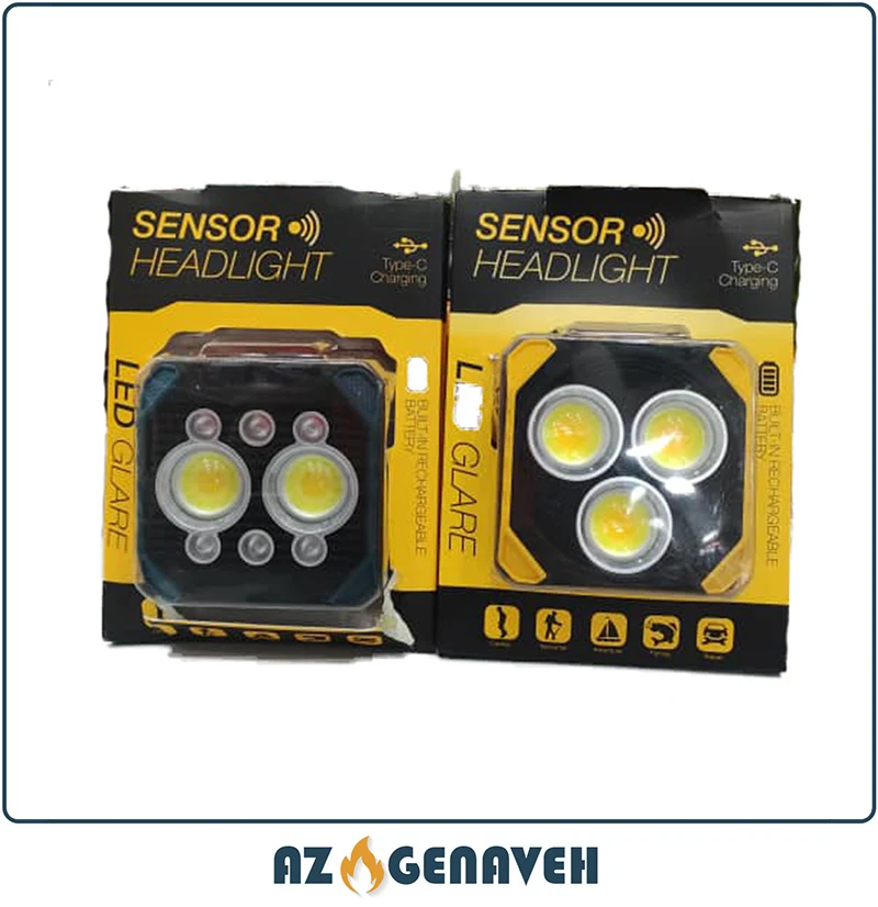 چراغ پیشانی سنسوردار مدل LED GLARE
